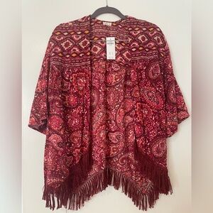 Hollister Kimono Fringed Cover-up